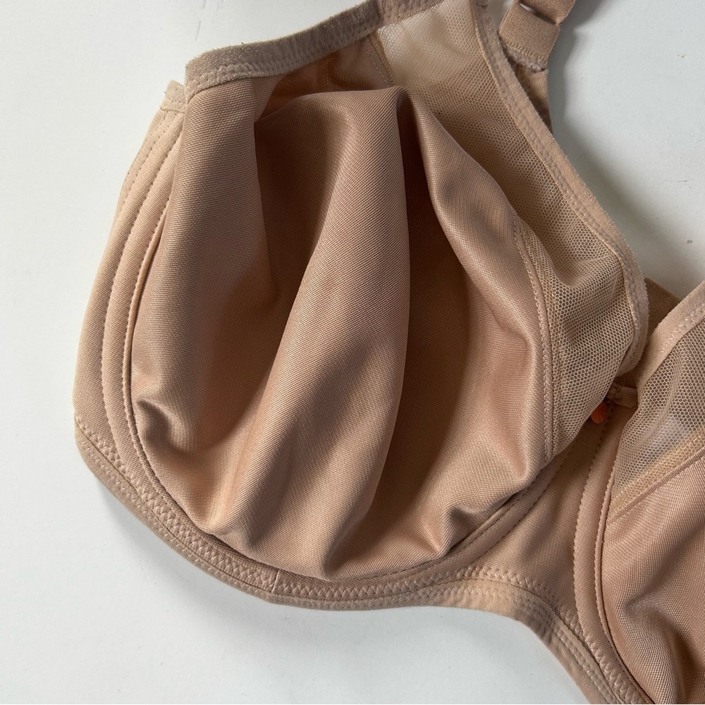 Elomi Smooth Seamless Banded Bra Underwire Tan Sahara 36F (UK)/ 36G (US) - Picture 3 of 11
